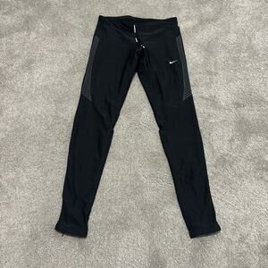 Nike Tech 2 Running Leggings Women Size Small Black 640143-010
